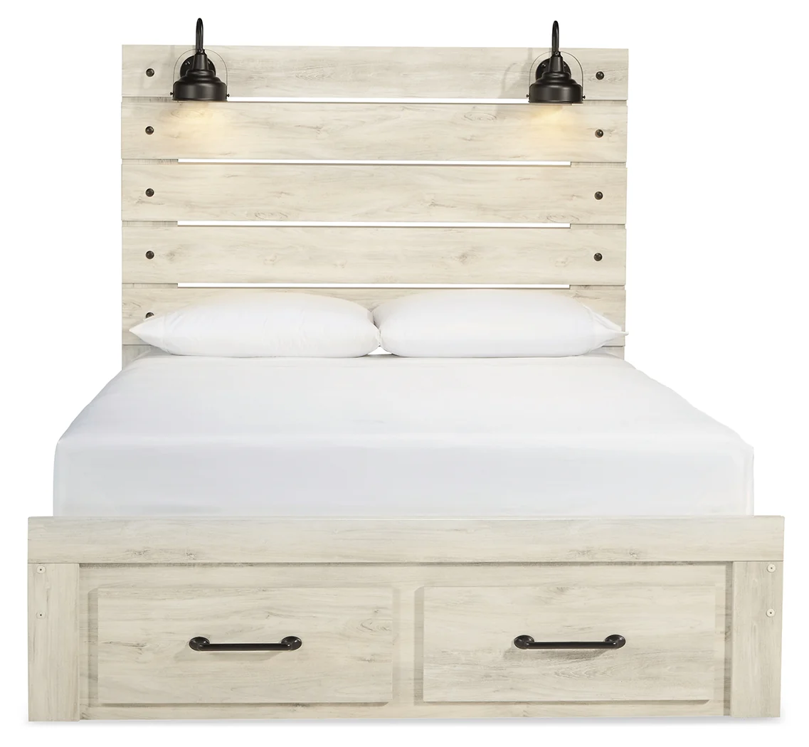 Cambeck Whitewash Queen Panel Storage Bed - Image 3