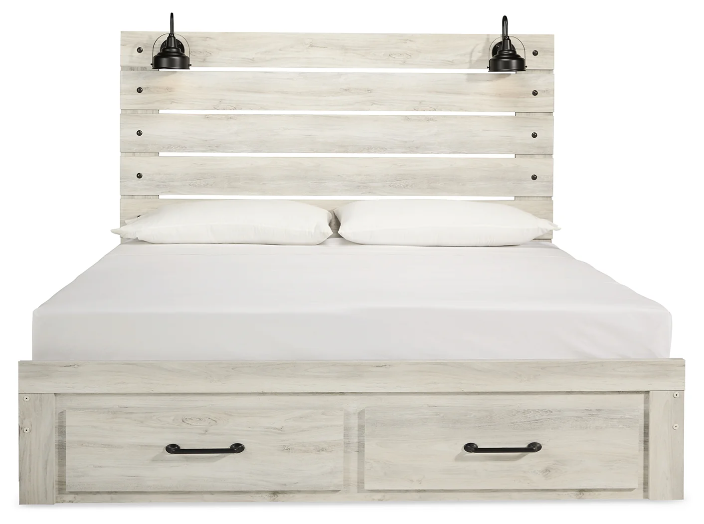 Cambeck Whitewash King Panel Storage Bed - Image 3