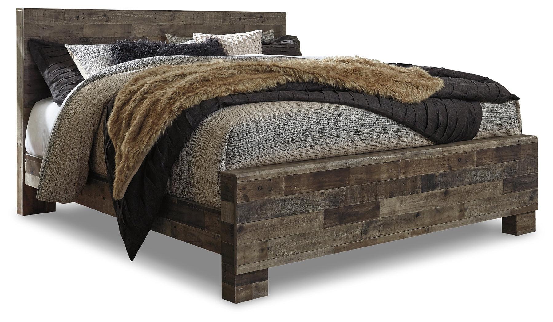 Derekson Multi Gray King Panel Bed - Image 2