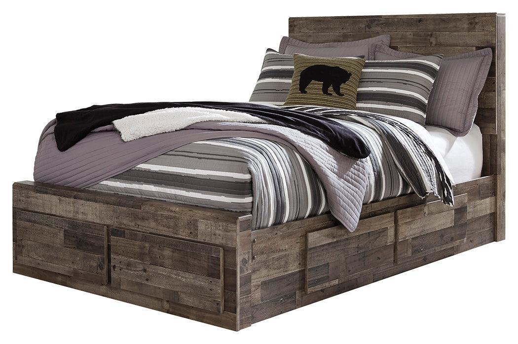 Derekson Multi Gray Full Panel Bed With 6 Storage Drawers - Image 2
