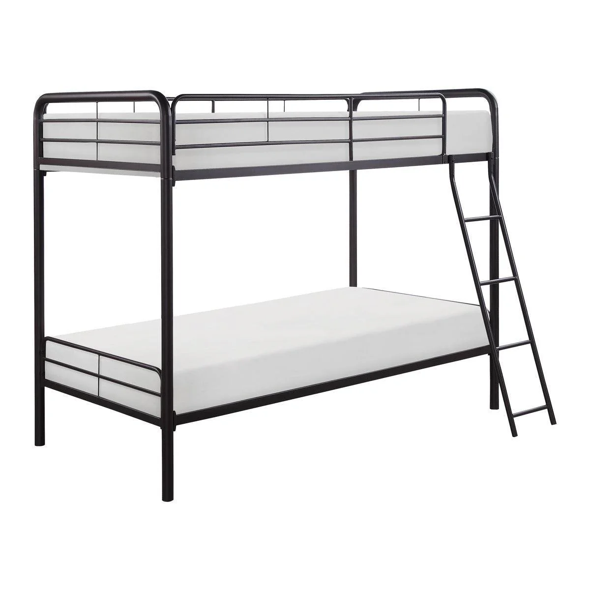 Lunar Dark Bronze Twin Over Twin Sturdy Ladder Bunk Bed - Image 3