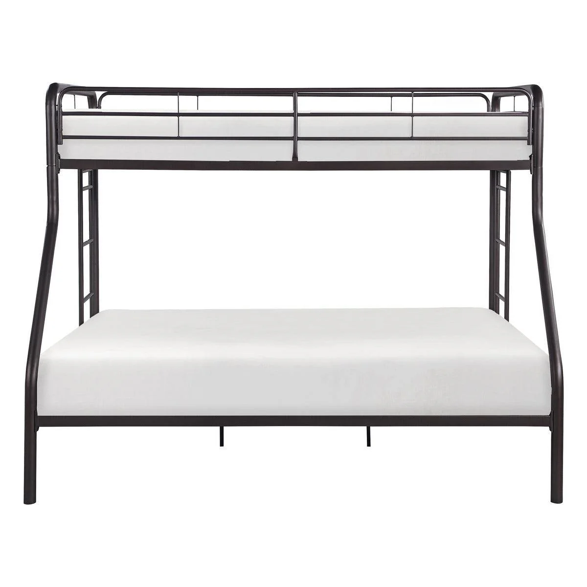 Lunar Dark Bronze Twin Full Sturdy Ladder Bunk Bed - Image 2
