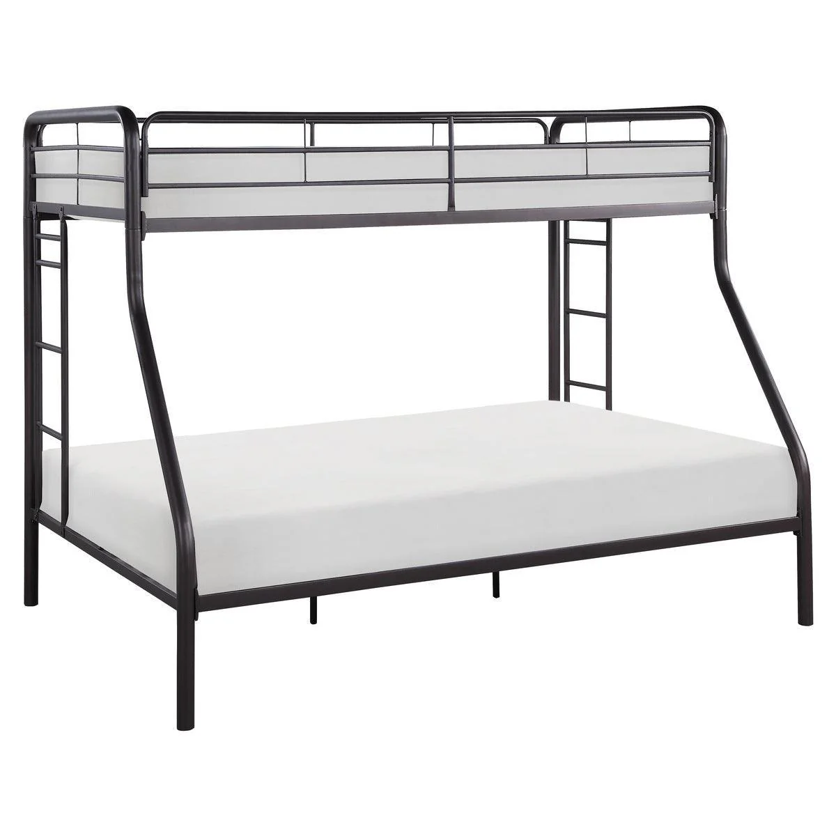 Lunar Dark Bronze Twin Full Sturdy Ladder Bunk Bed - Image 3
