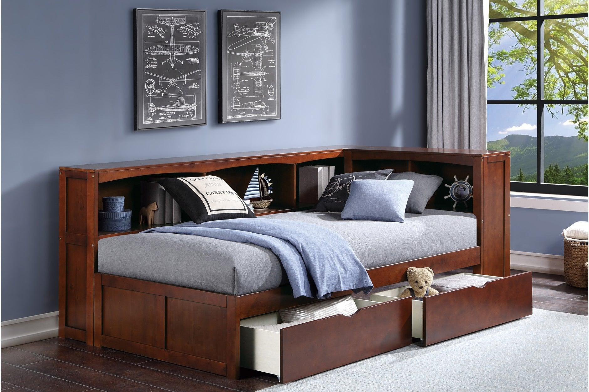 Rowe Dark Cherry Bookcase Panel Bedroom Set - Image 3