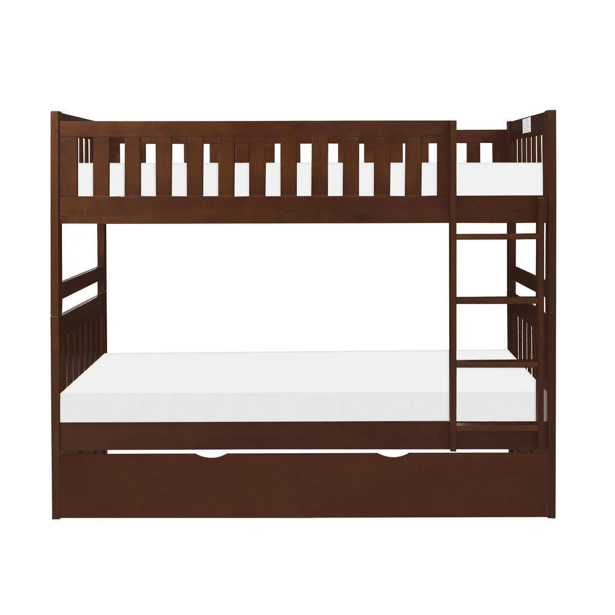 Rowe Dark Cherry Twin Over Twin Bunk Bed With Twin Trundle - Image 2