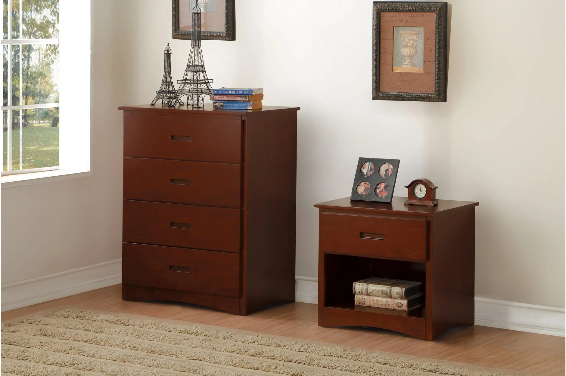 Rowe Dark Cherry Triple Twin Bunkbed - Image 2