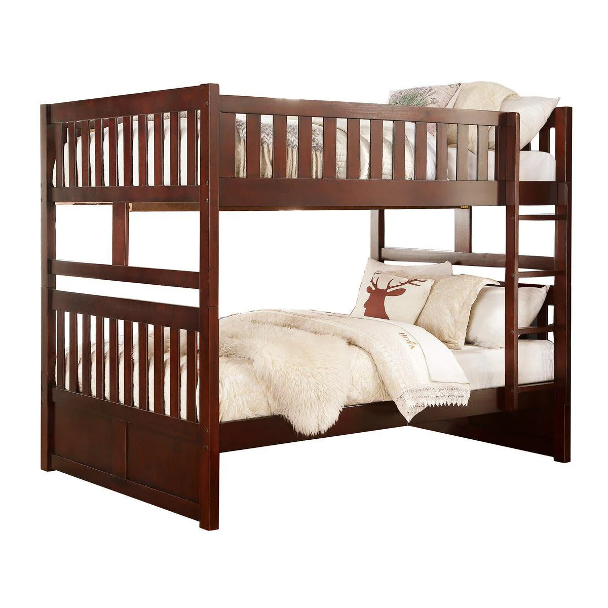 Rowe Dark Cherry Full Over Full Bunk Bed - Image 2