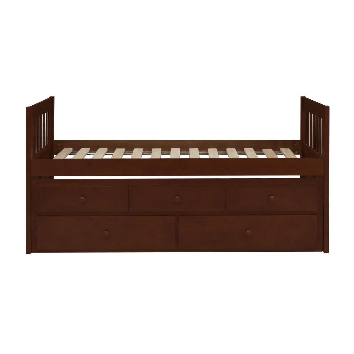 Rowe Dark Cherry Twin Storage Trundle Bed - Image 2