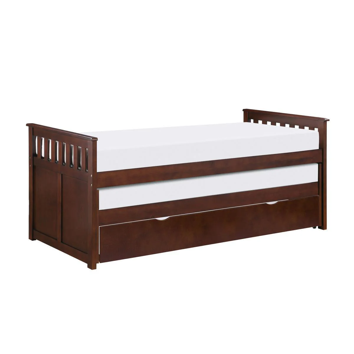Rowe Dark Cherry Twin Over Twin Bed With Twin Trundle - Image 3