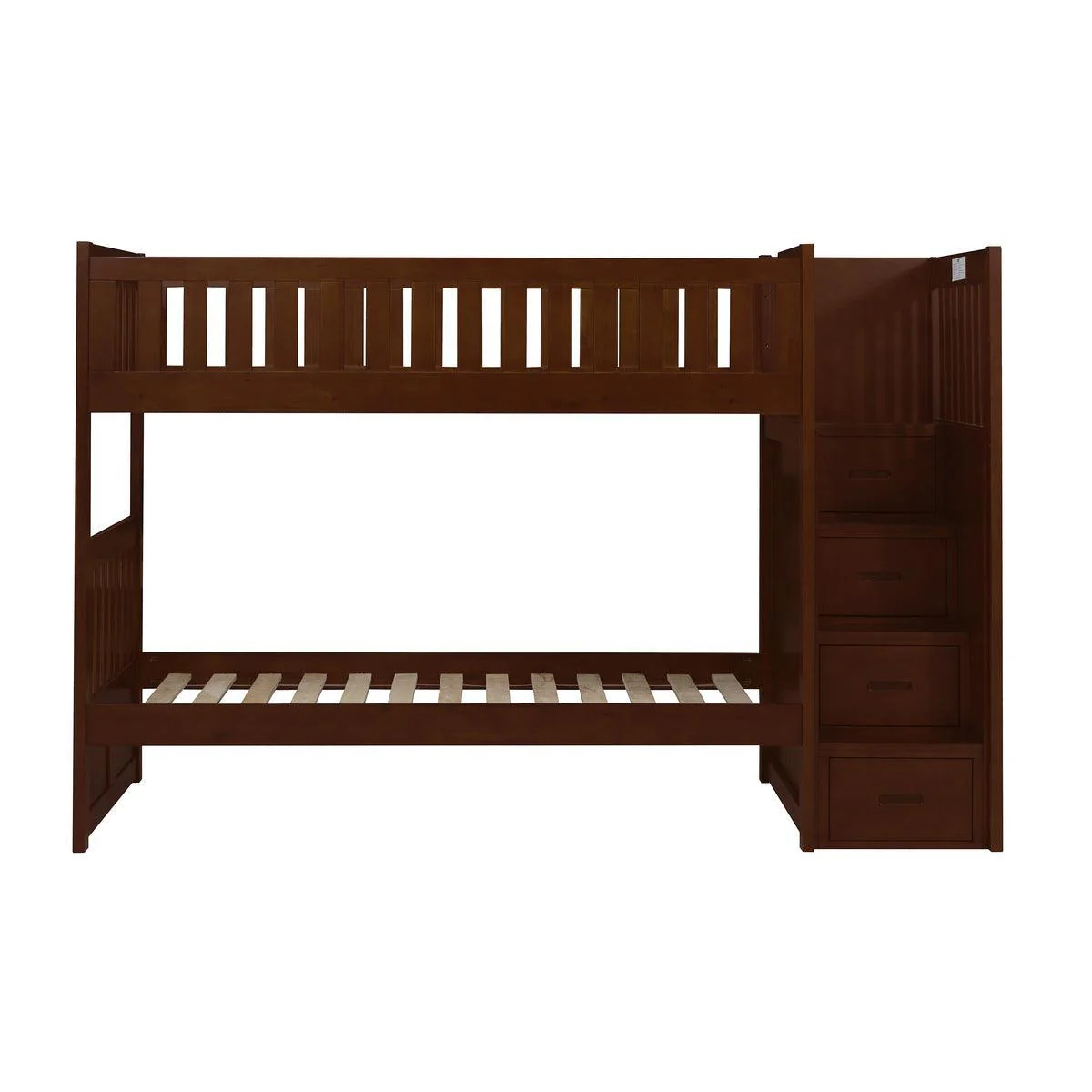 Rowe Dark Cherry Twin Over Twin Step Bunk Bed - Image 3