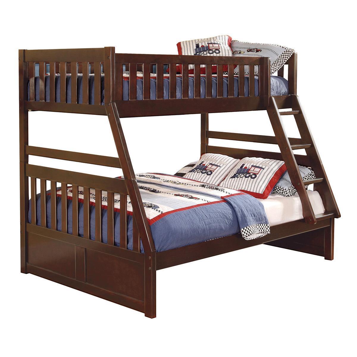 Rowe Dark Cherry Twin Full Bunk Bed - Image 2