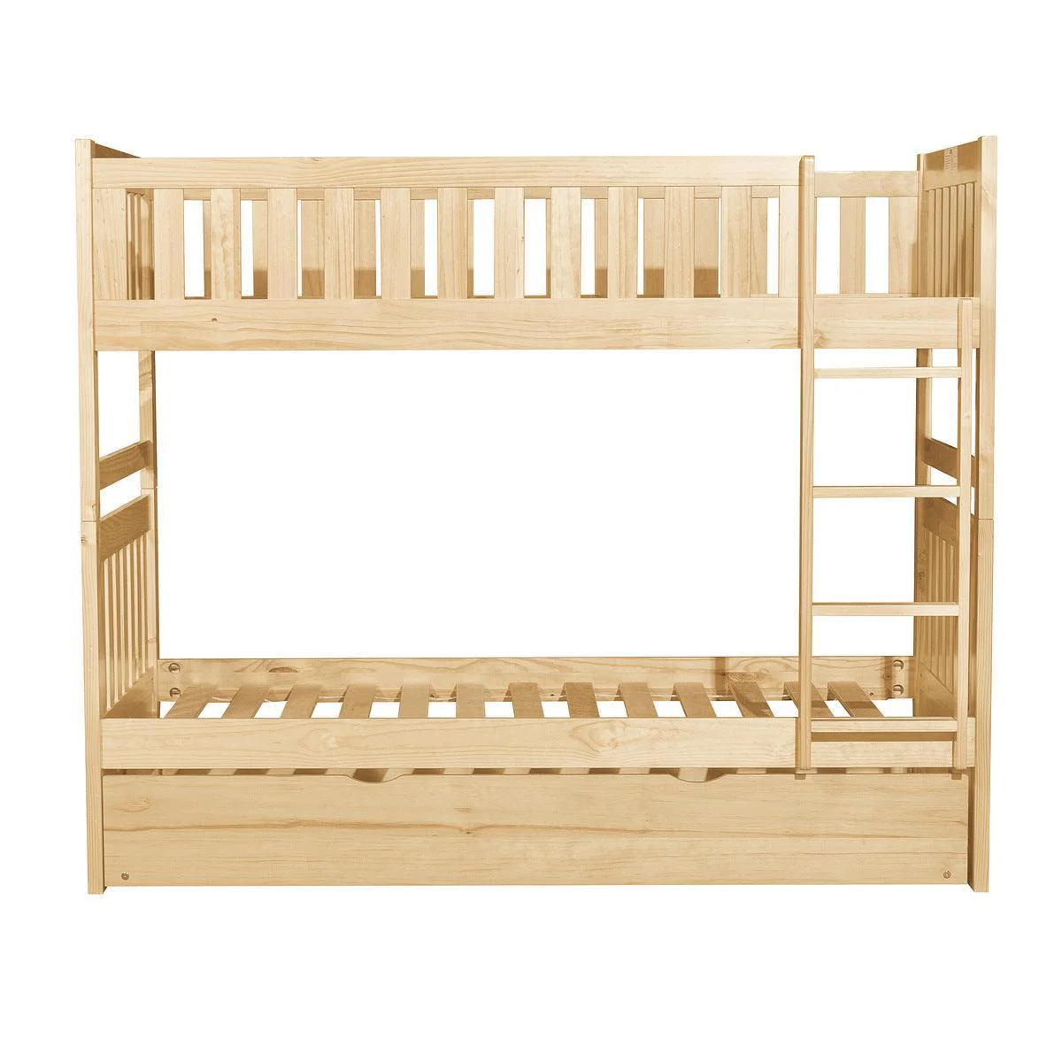 Bartly Natural Twin Over Twin Bunk Bed With Twin Trundle - Image 2