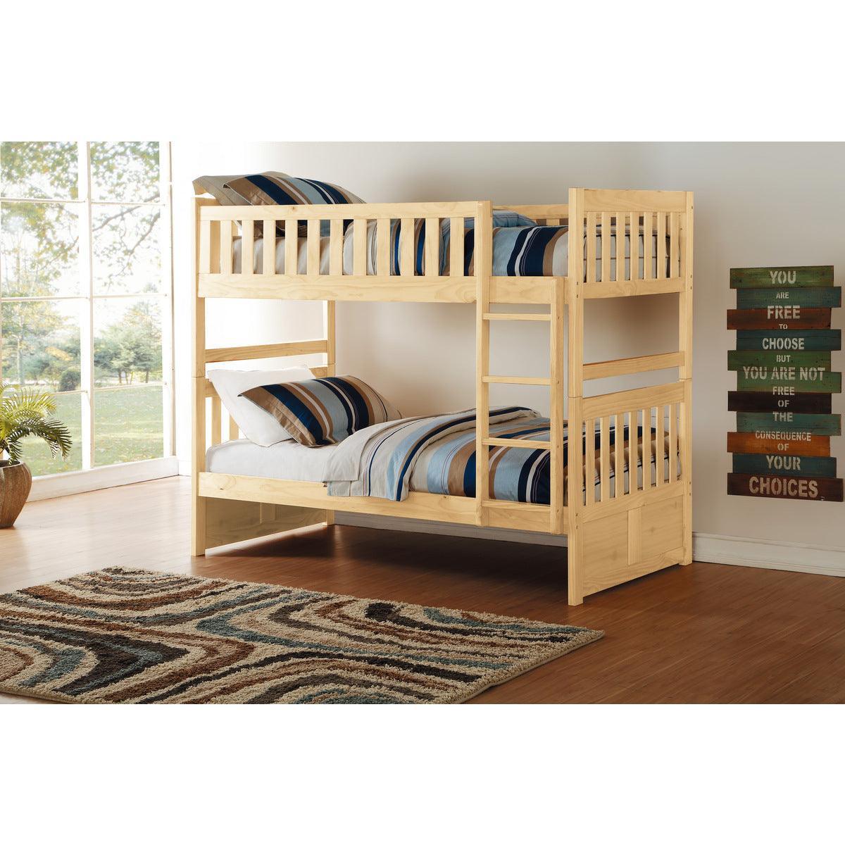 Bartly Natural Twin Over Twin Bunk Bed - Image 1