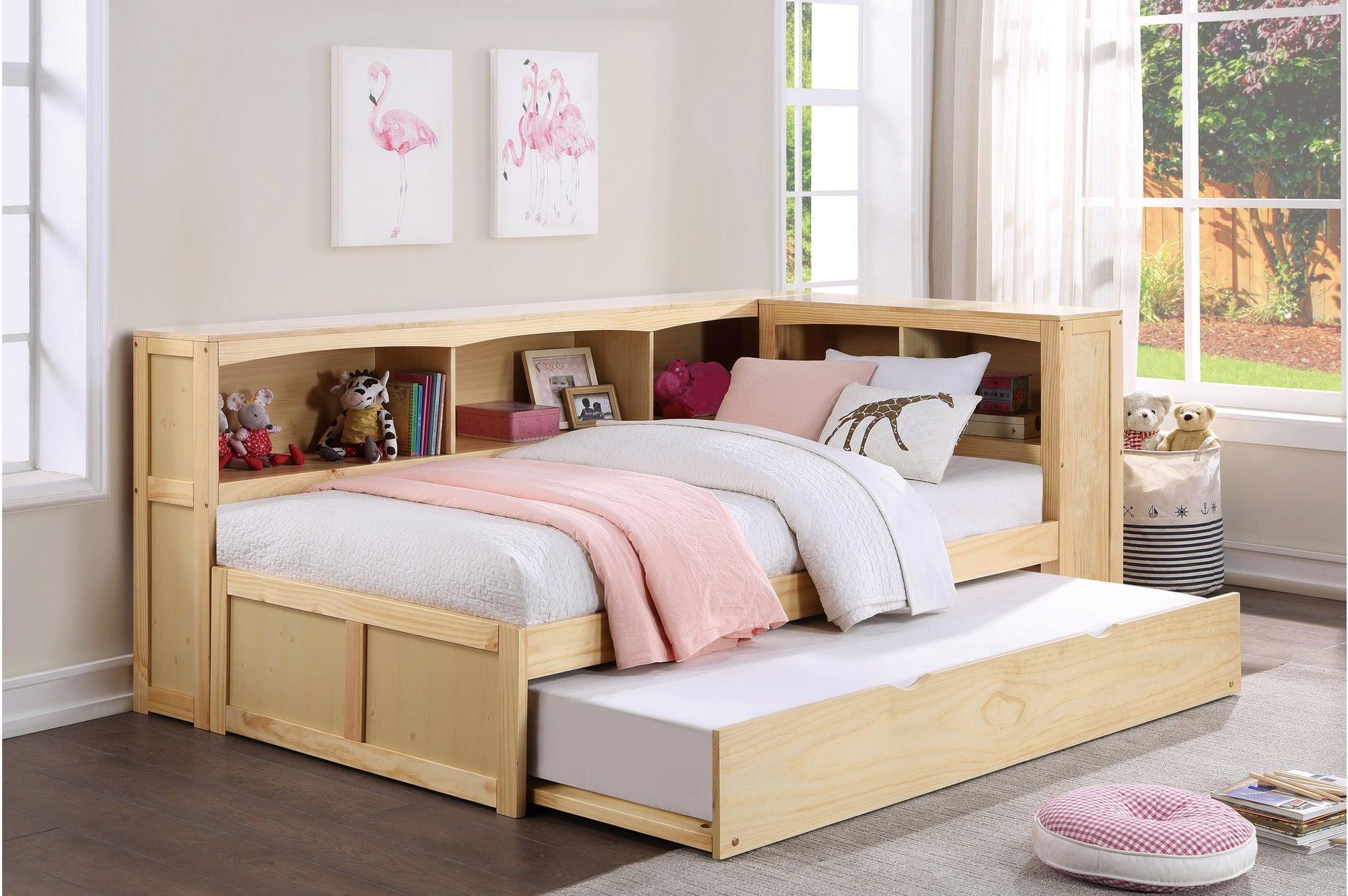 Bartly Natural Bookcase Storage Bedroom Set - Image 2