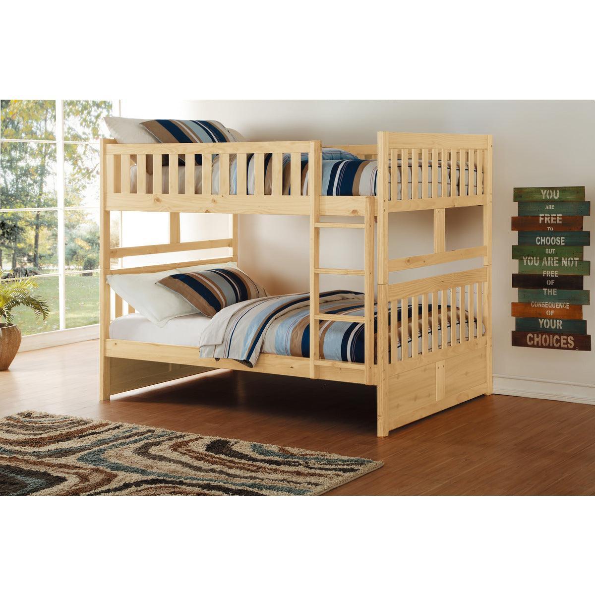 Bartly Natural Full Over Full Bunk Bed - Image 1