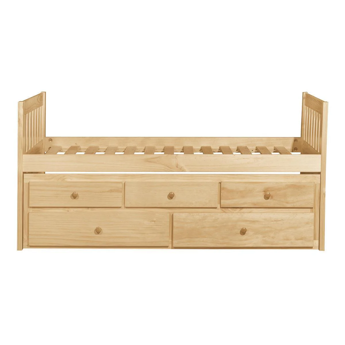 Bartly Natural Twin Panel Storage Trundle Bed - Image 3