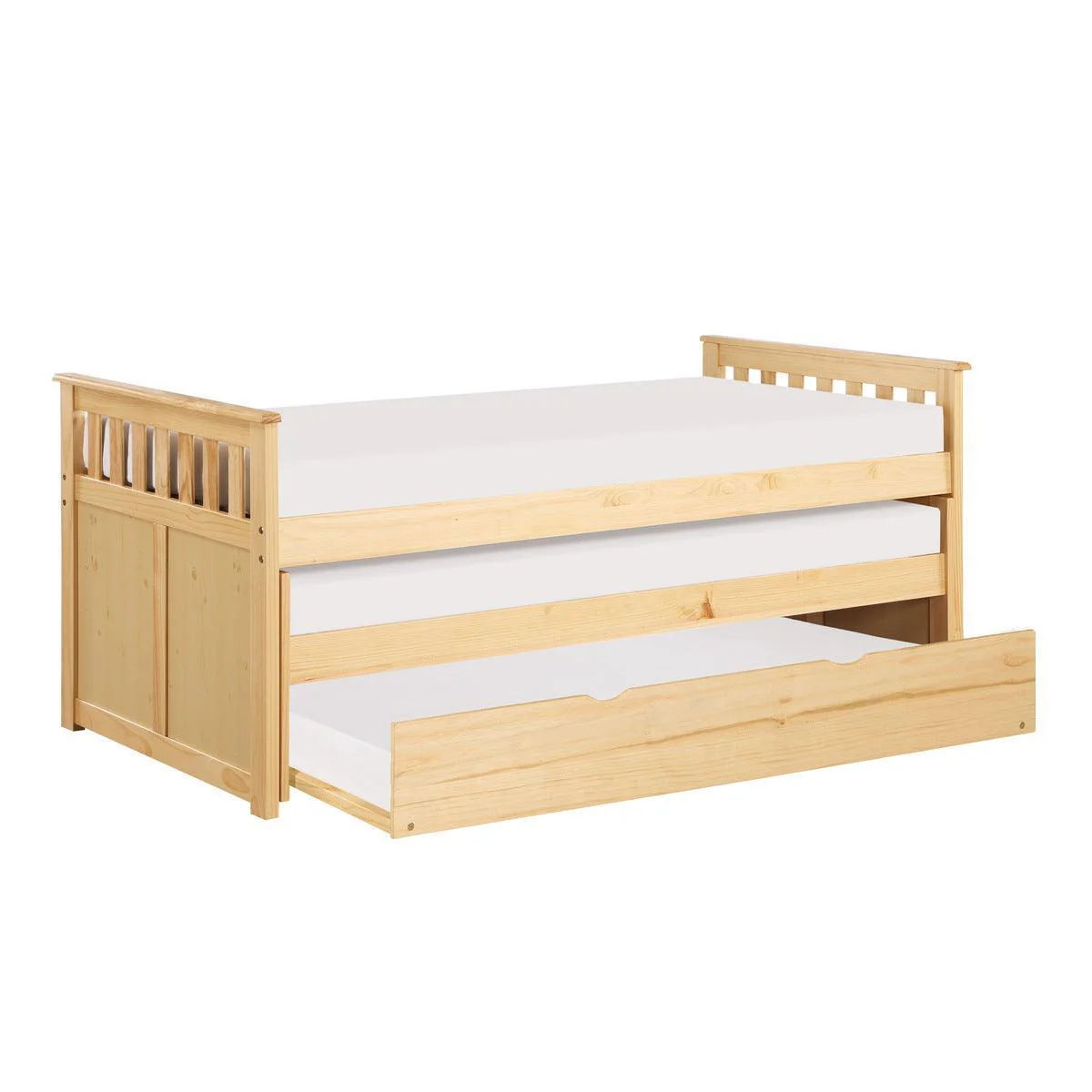 Bartly Natural Trundle Twin Bed - Image 3