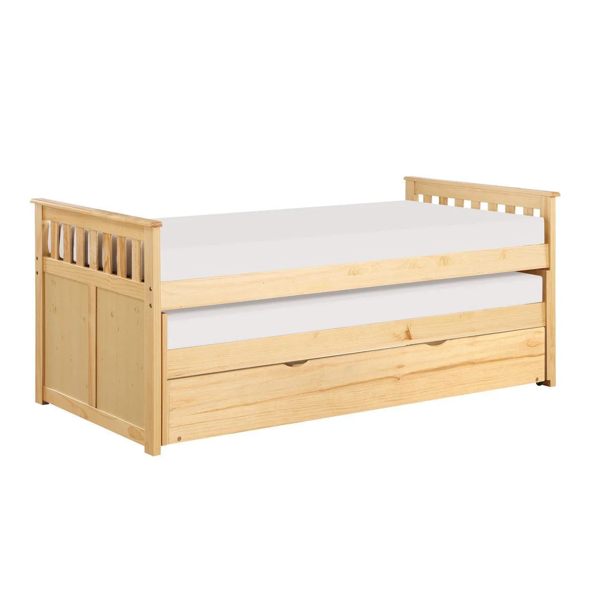 Bartly Natural Trundle Twin Bed - Image 2