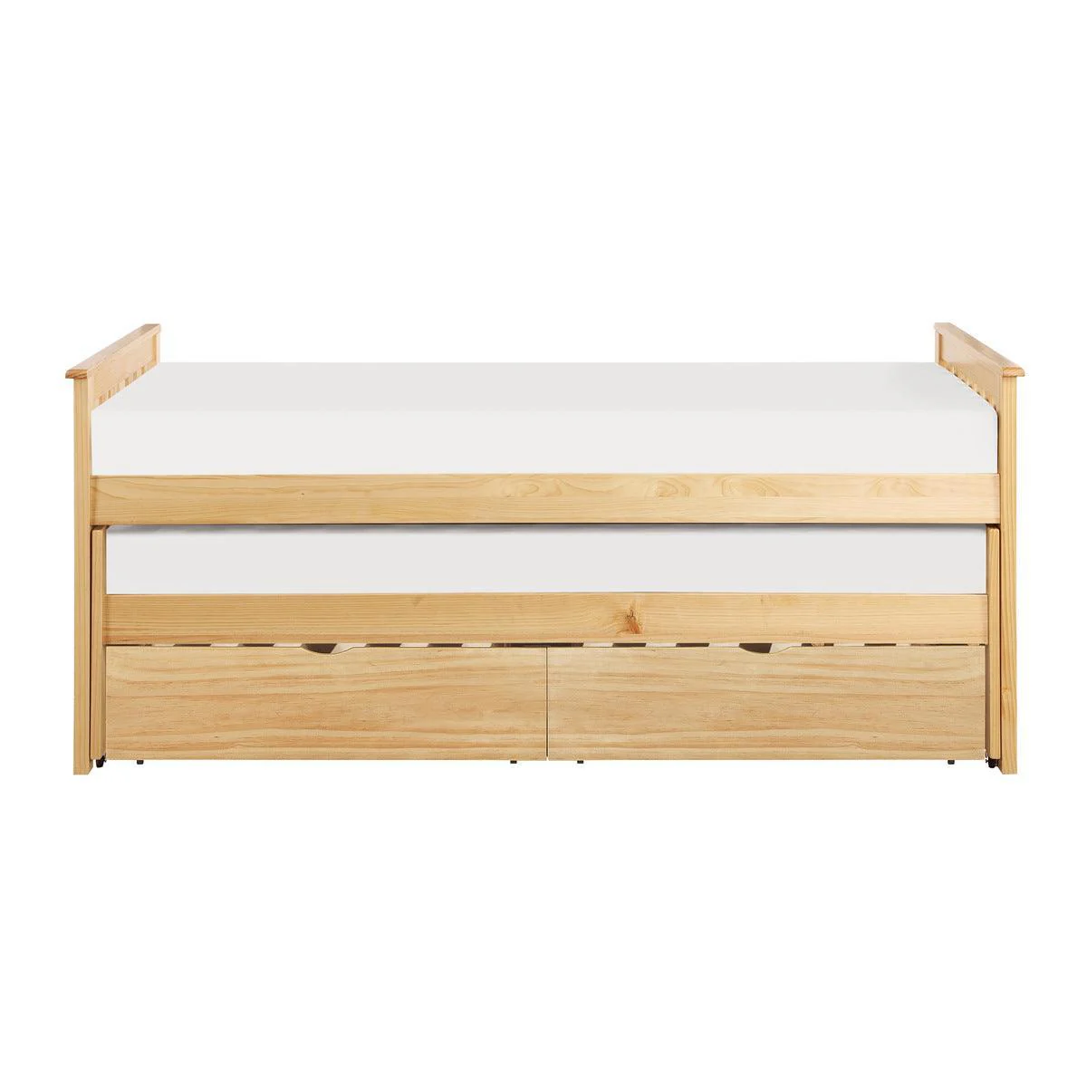 Bartly Natural Twin Over Twin Storage Bed