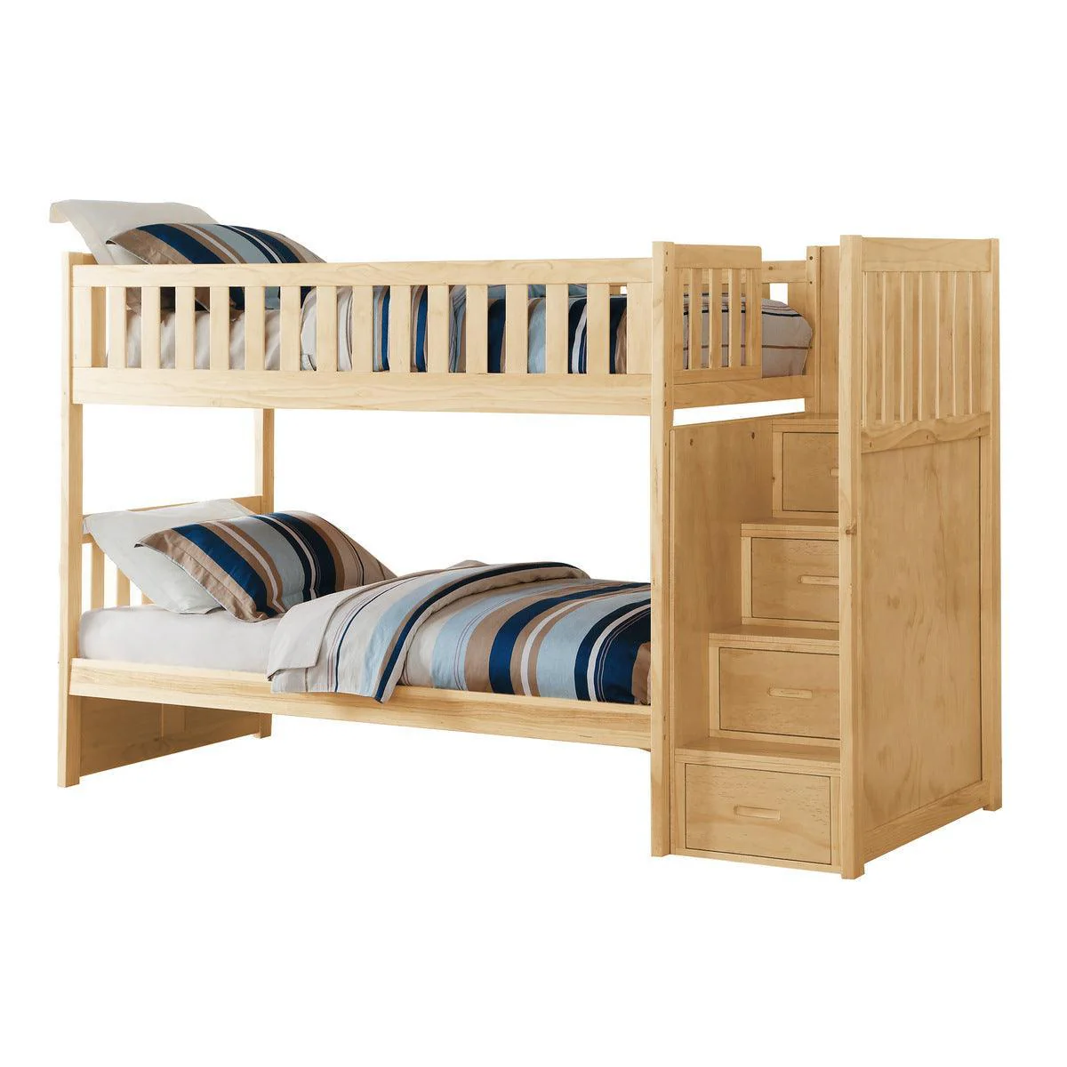 Bartly Natural Twin Over Twin Step Bunk Bed - Image 2