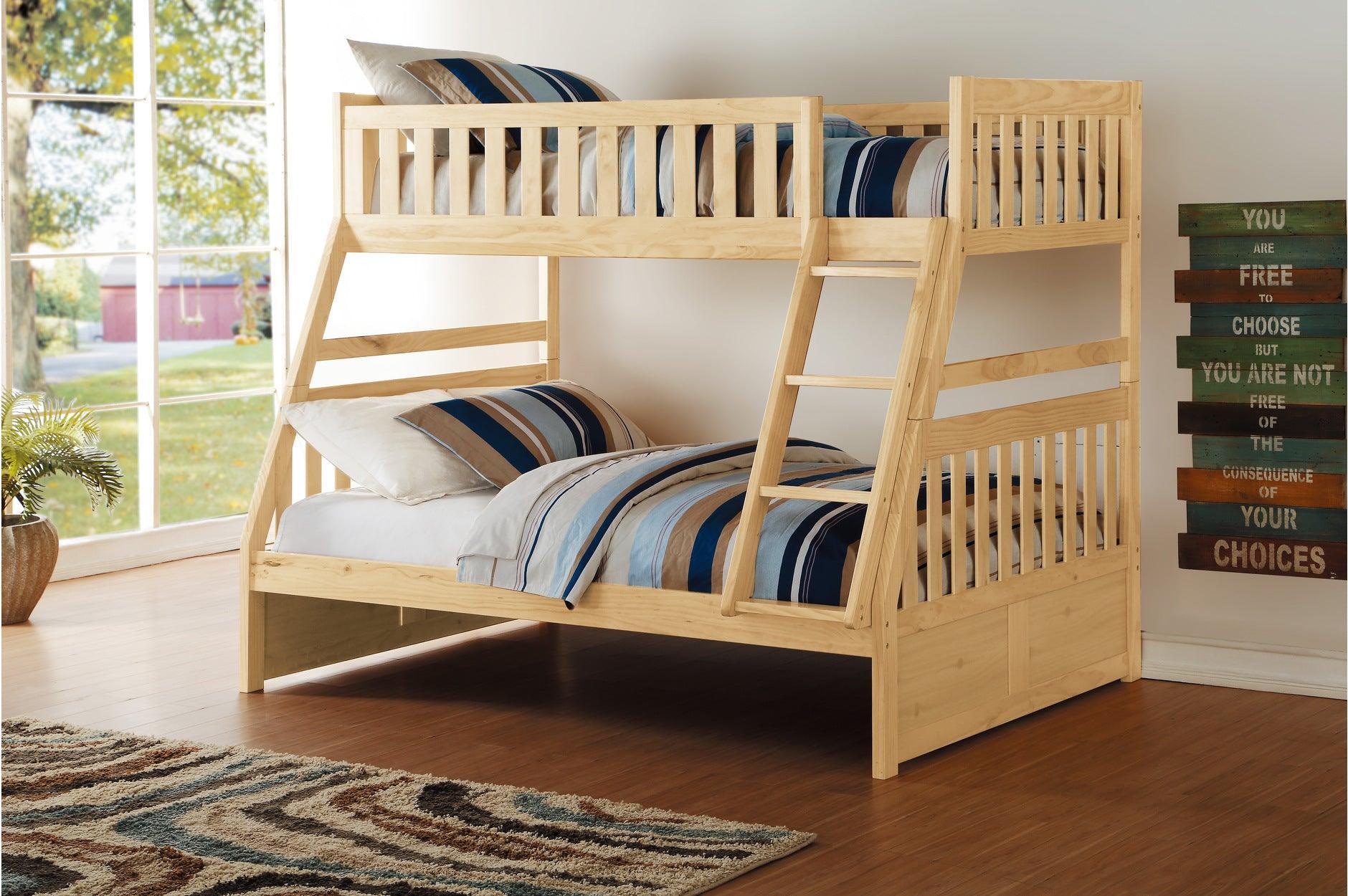 Bartly Natural Twin Full Bunk Bedroom Set