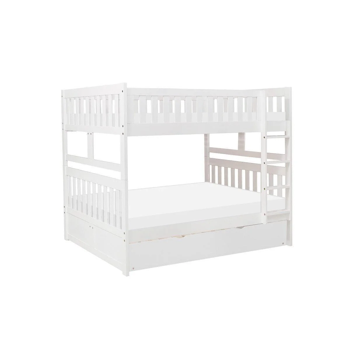 Galen White Full Over Full Bunk Bed With Twin Trundle - Image 3