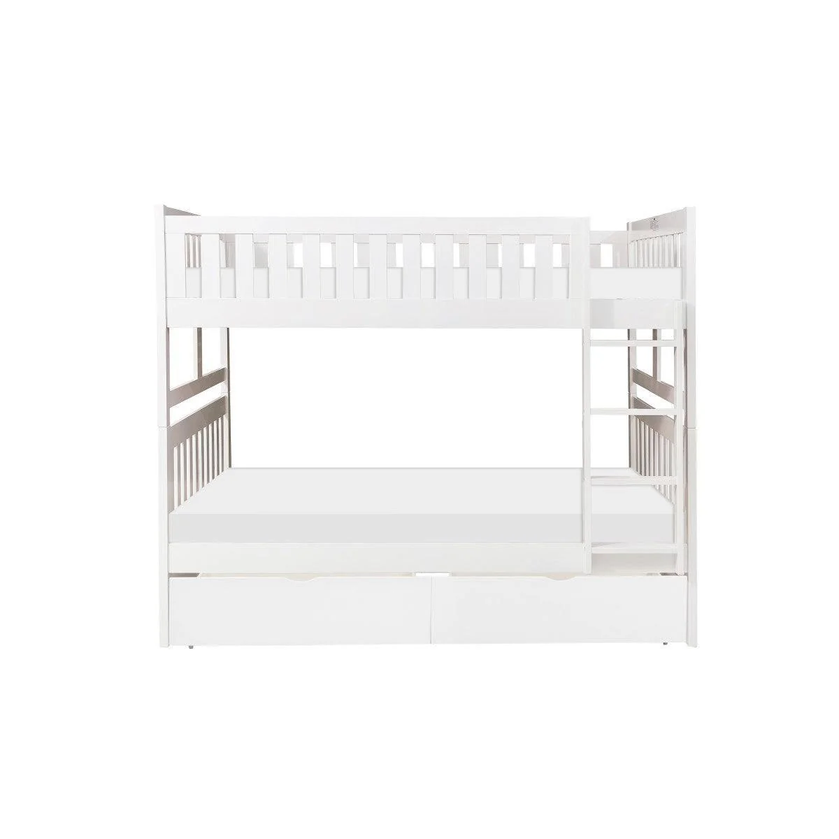 Galen White Full Over Full Bunk Bed With Storage Boxes - Image 2