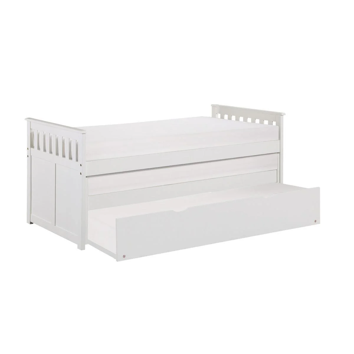 Galen White Twin Over Twin Trundle Bed - Image 3