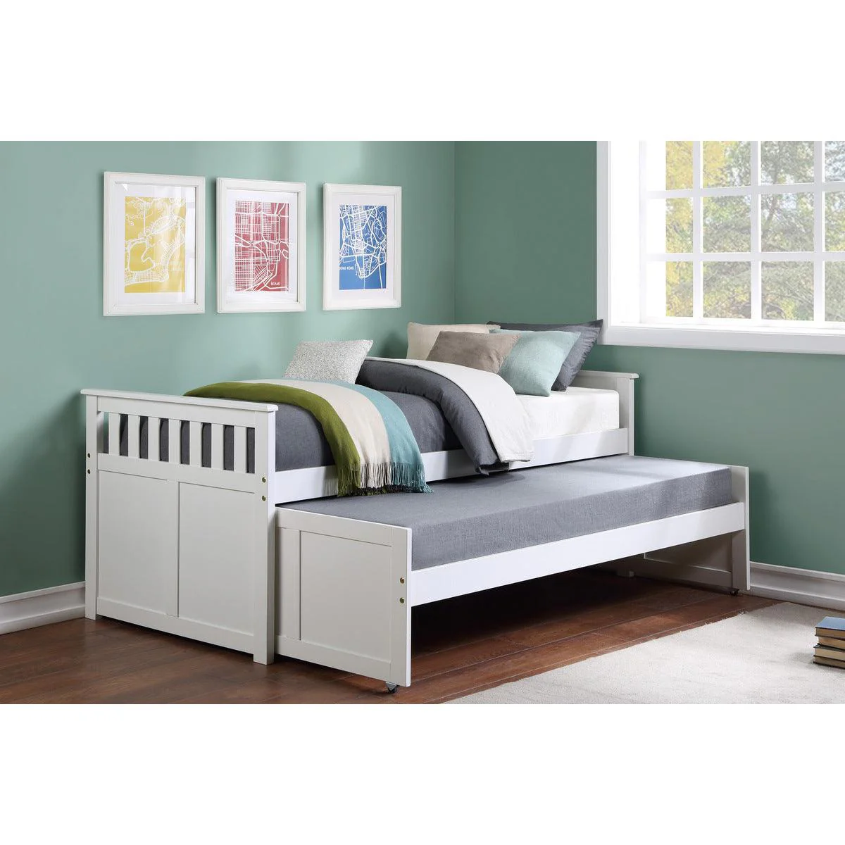 Galen White Twin Bed - Image 1