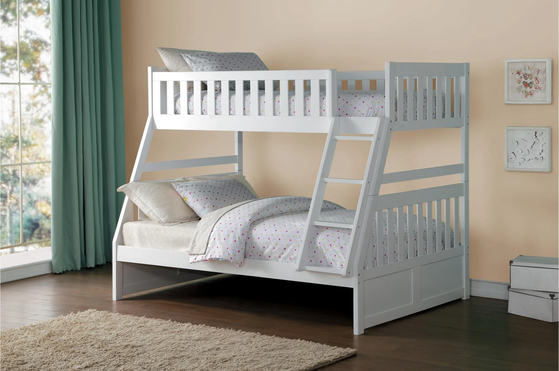 Galen White Twin Over Twin Storage With Two Under Bed Options Bed