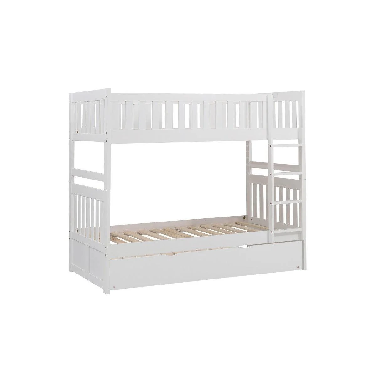 Galen White Twin Over Twin Bunk Bed With Twin Trundle - Image 3