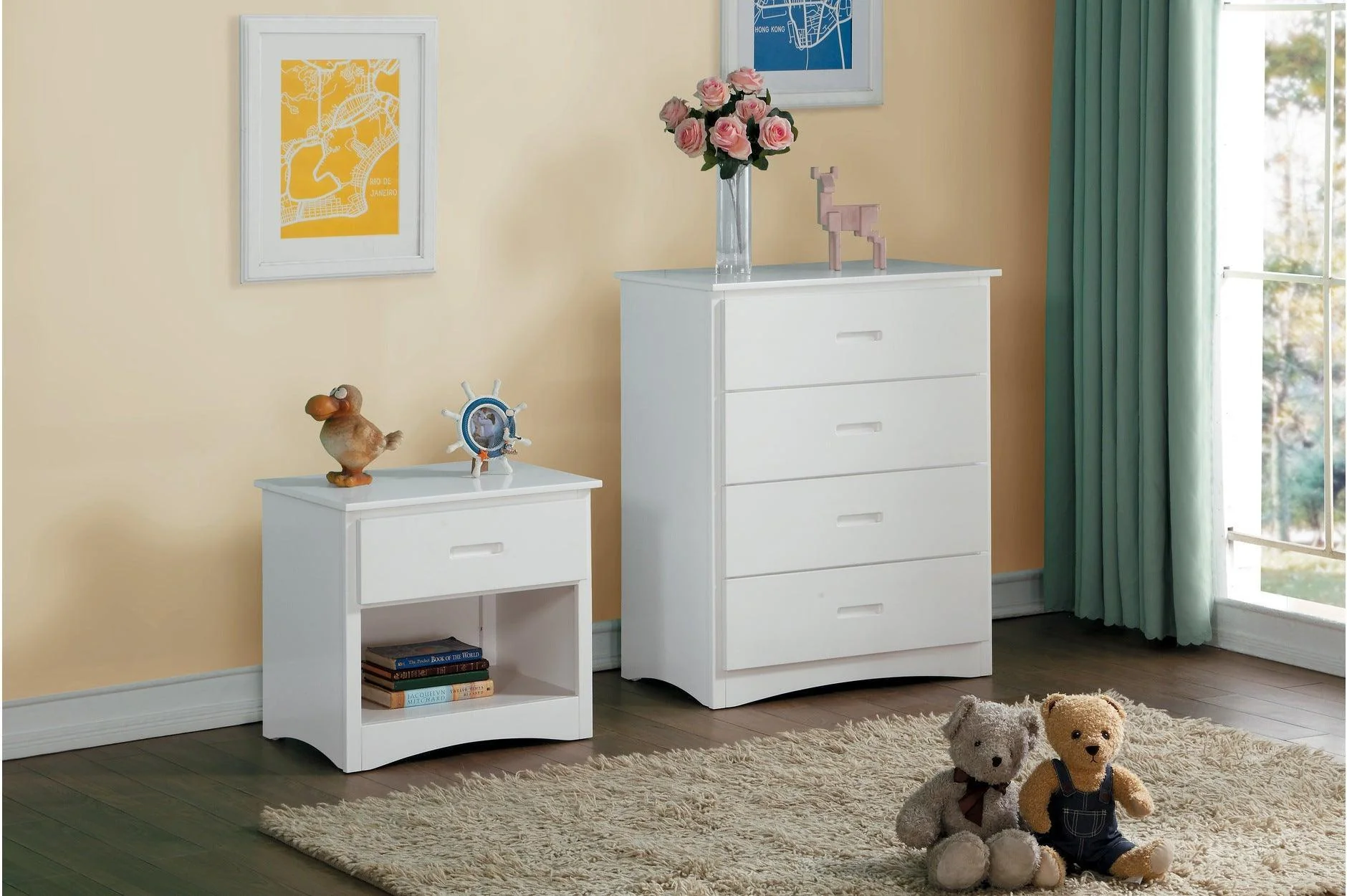 Galen White Triple Twin Bunkbed - Image 2