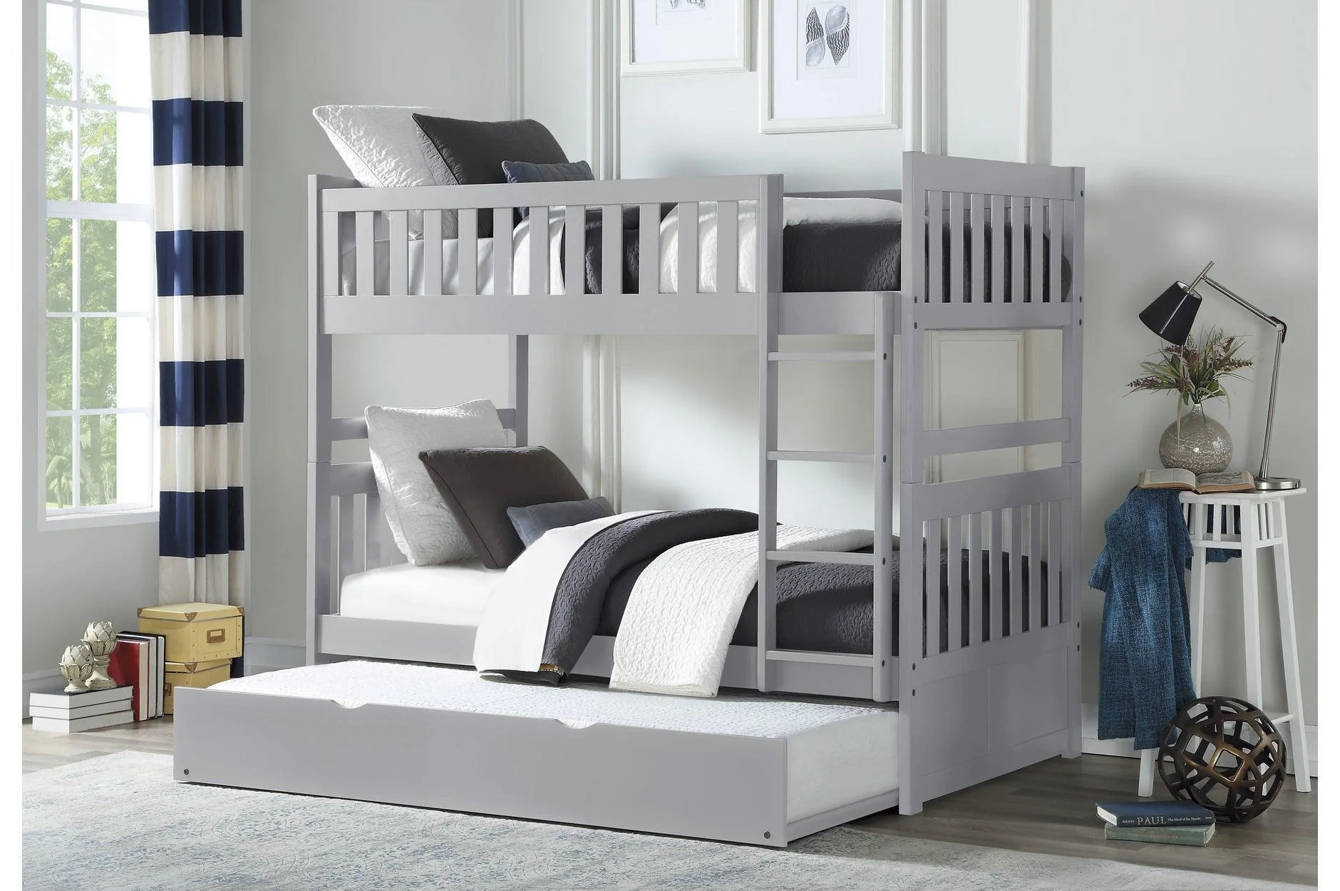 Orion Gray Twin Over Twin Bedroom Set - Image 2