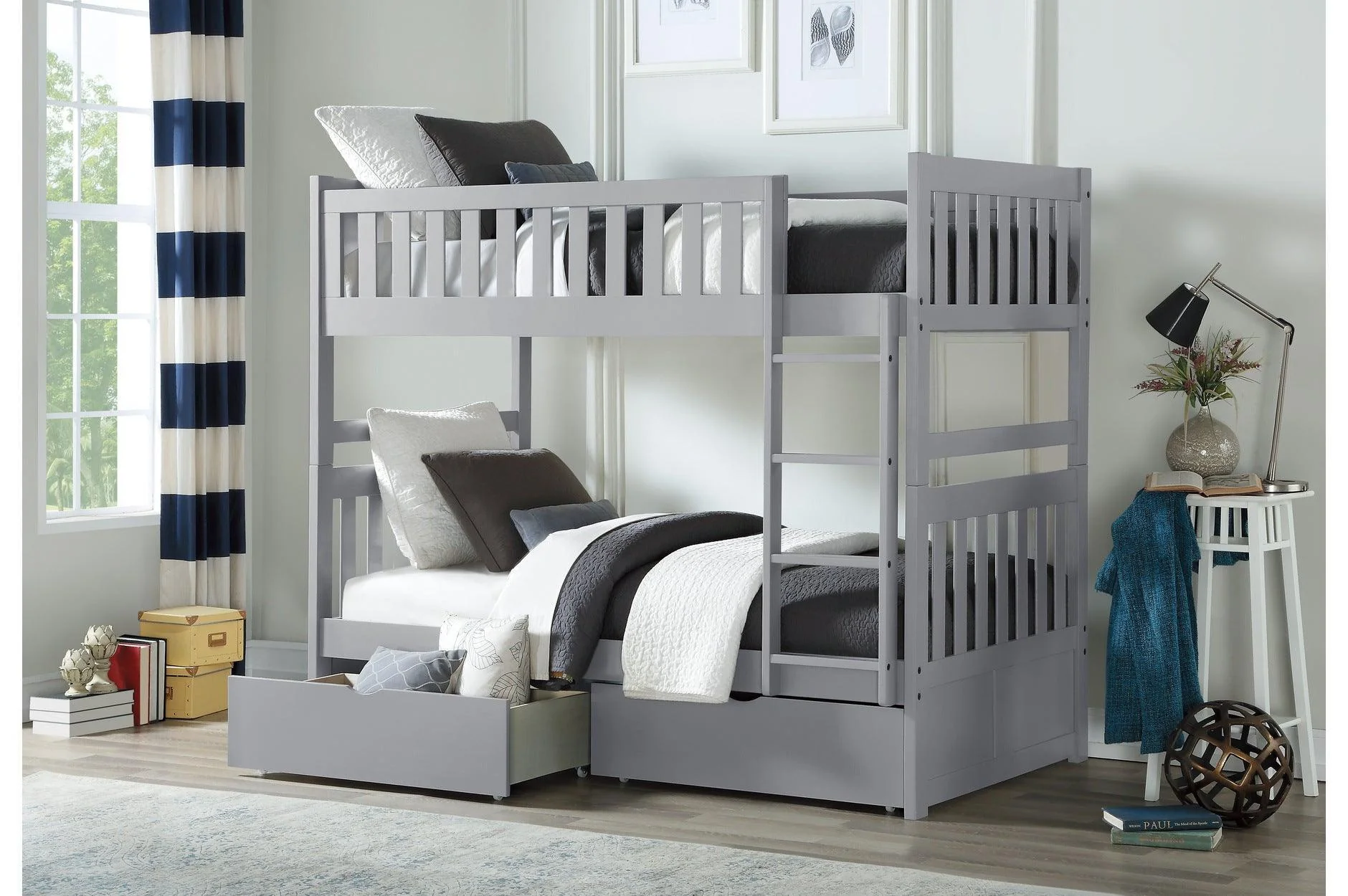 Orion Gray Twin Over Twin Bedroom Set - Image 3