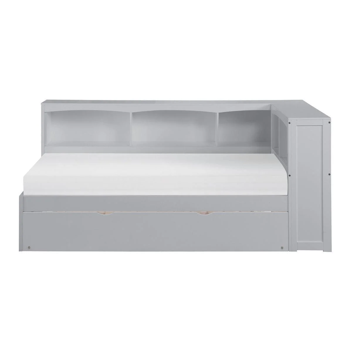 Orion Gray Twin Bookcase Corner Bed With Twin Trundle - Image 2