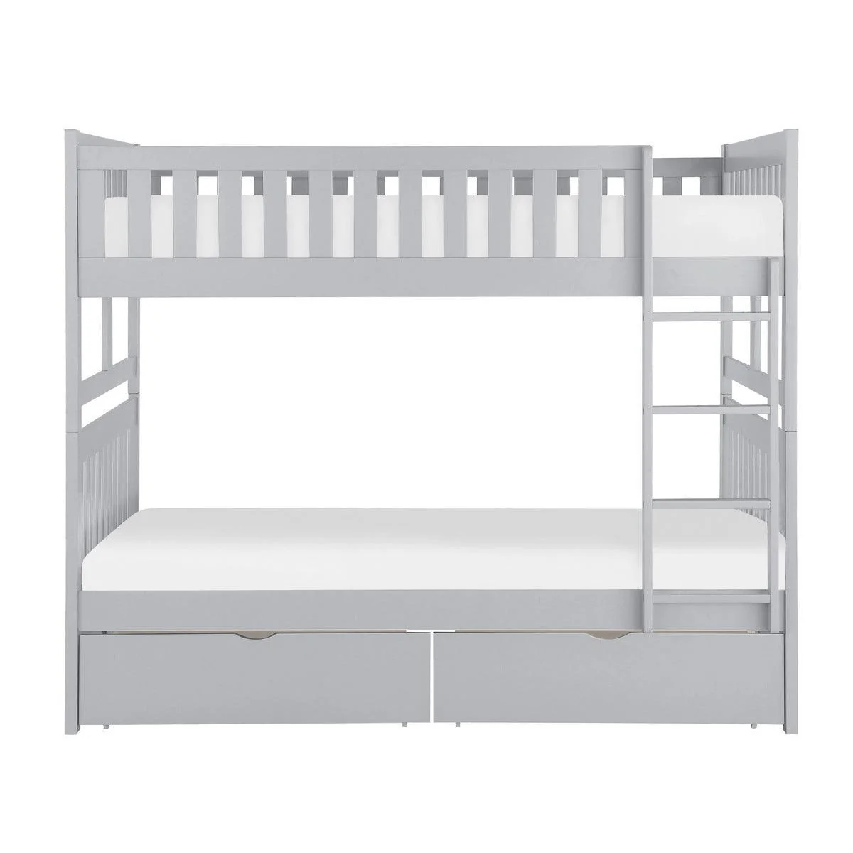 Orion Gray Full Over Full Bunk Bed With Storage Boxes - Image 2