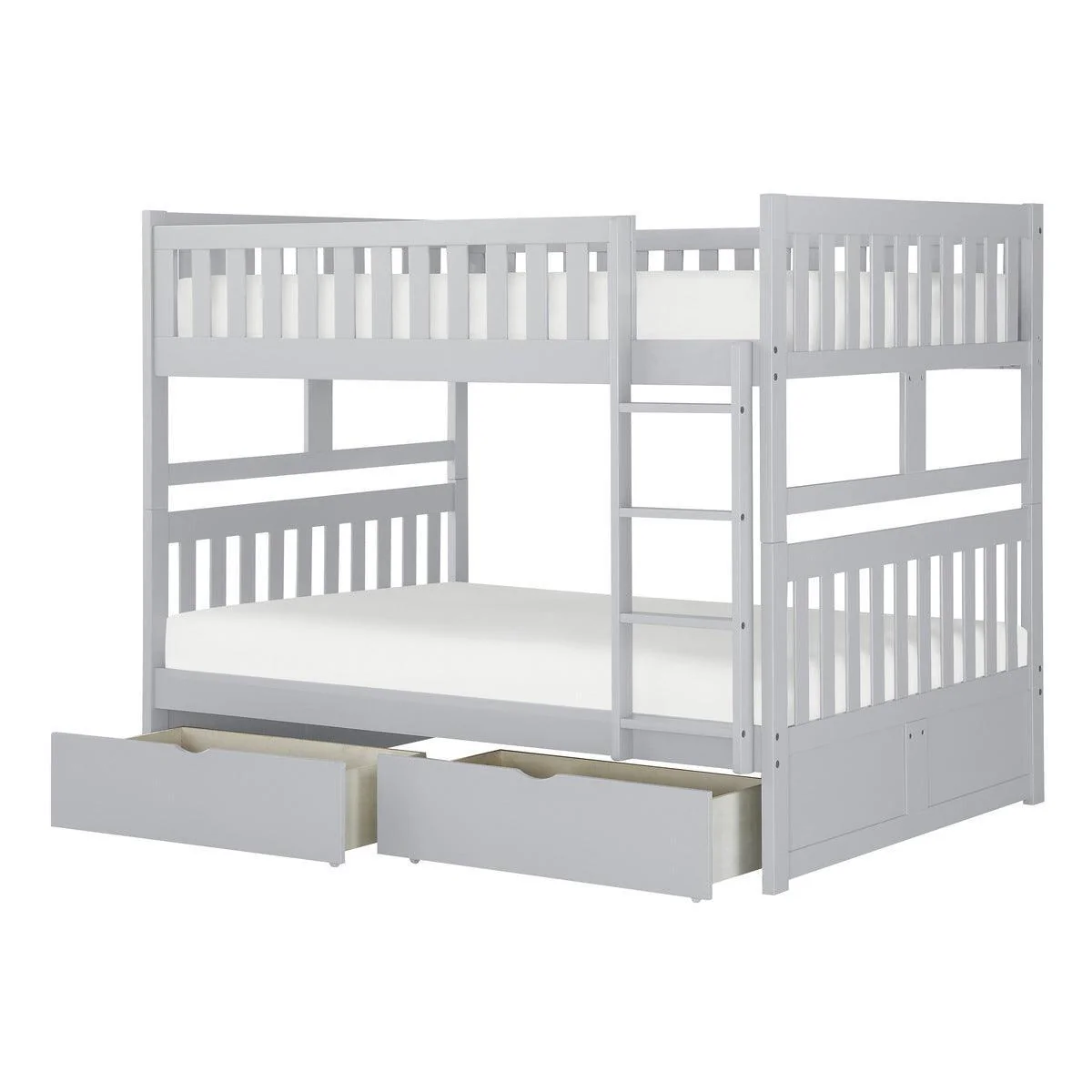 Orion Gray Full Over Full Bunk Bed With Storage Boxes - Image 3