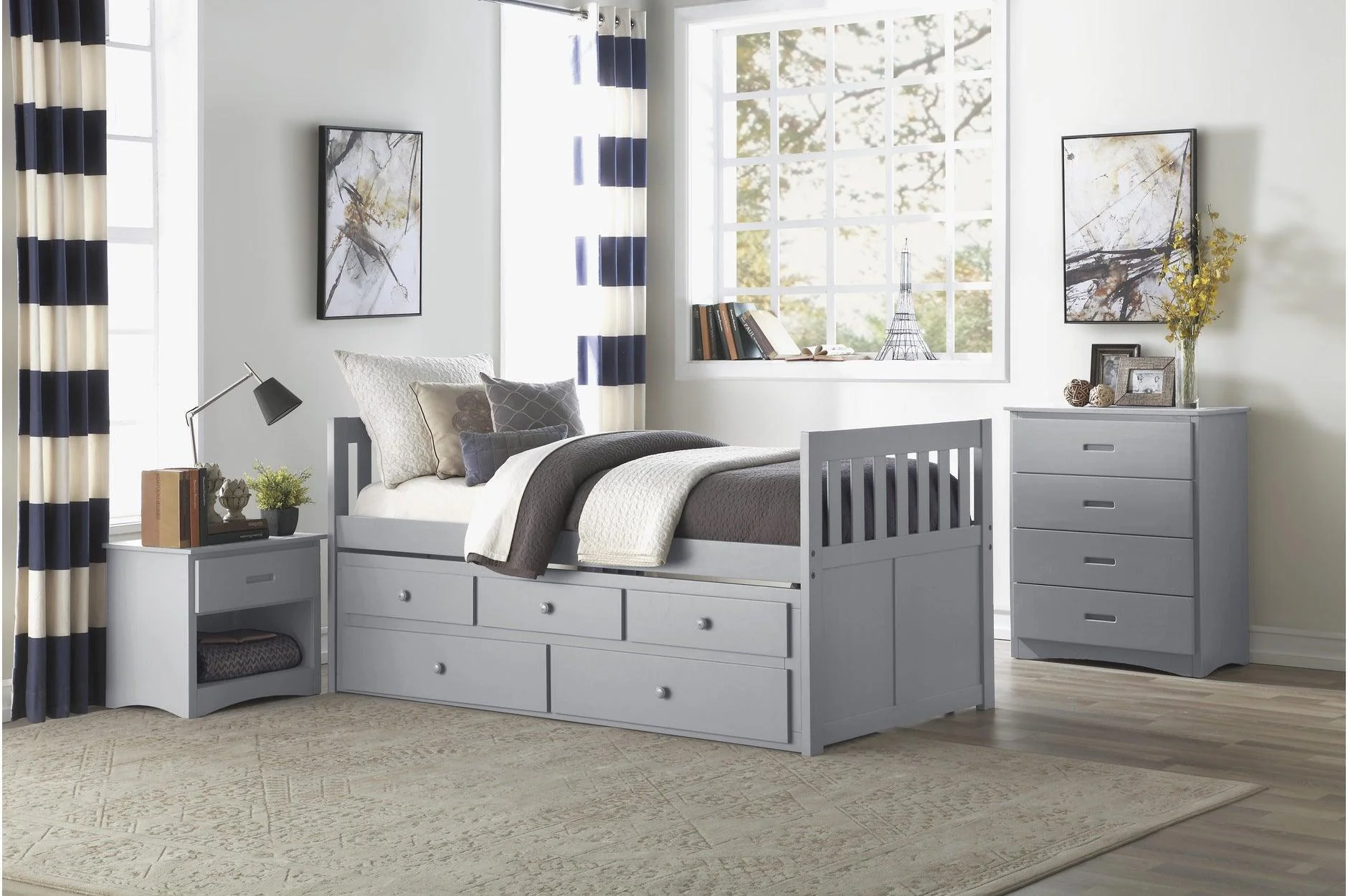 Orion Gray Storage Bedroom Set