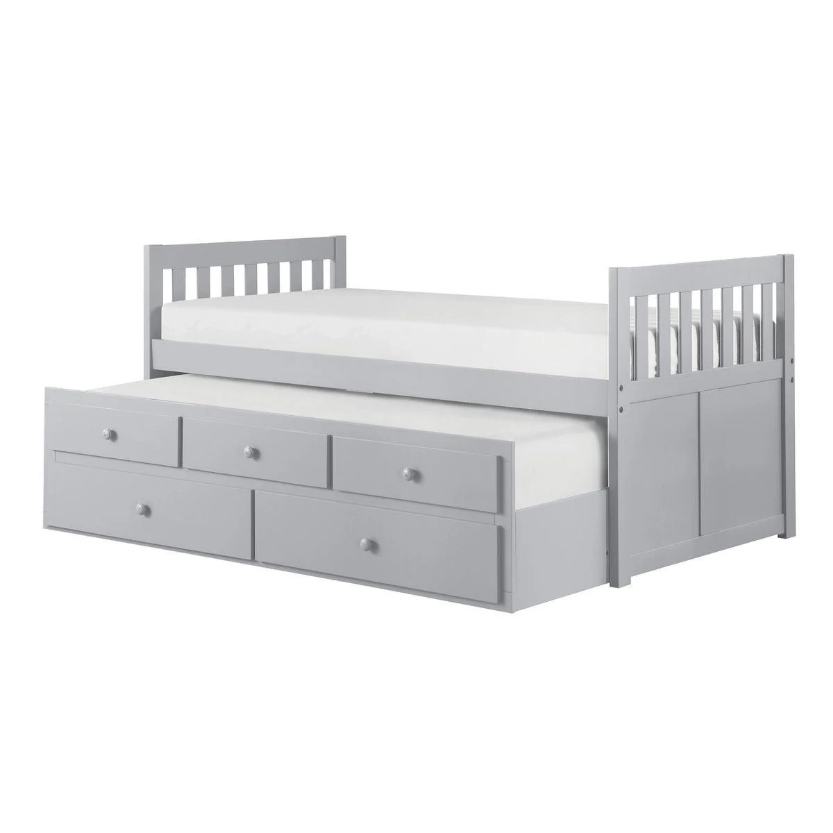 Orion Gray Twin Storage Trundle Bed - Image 2
