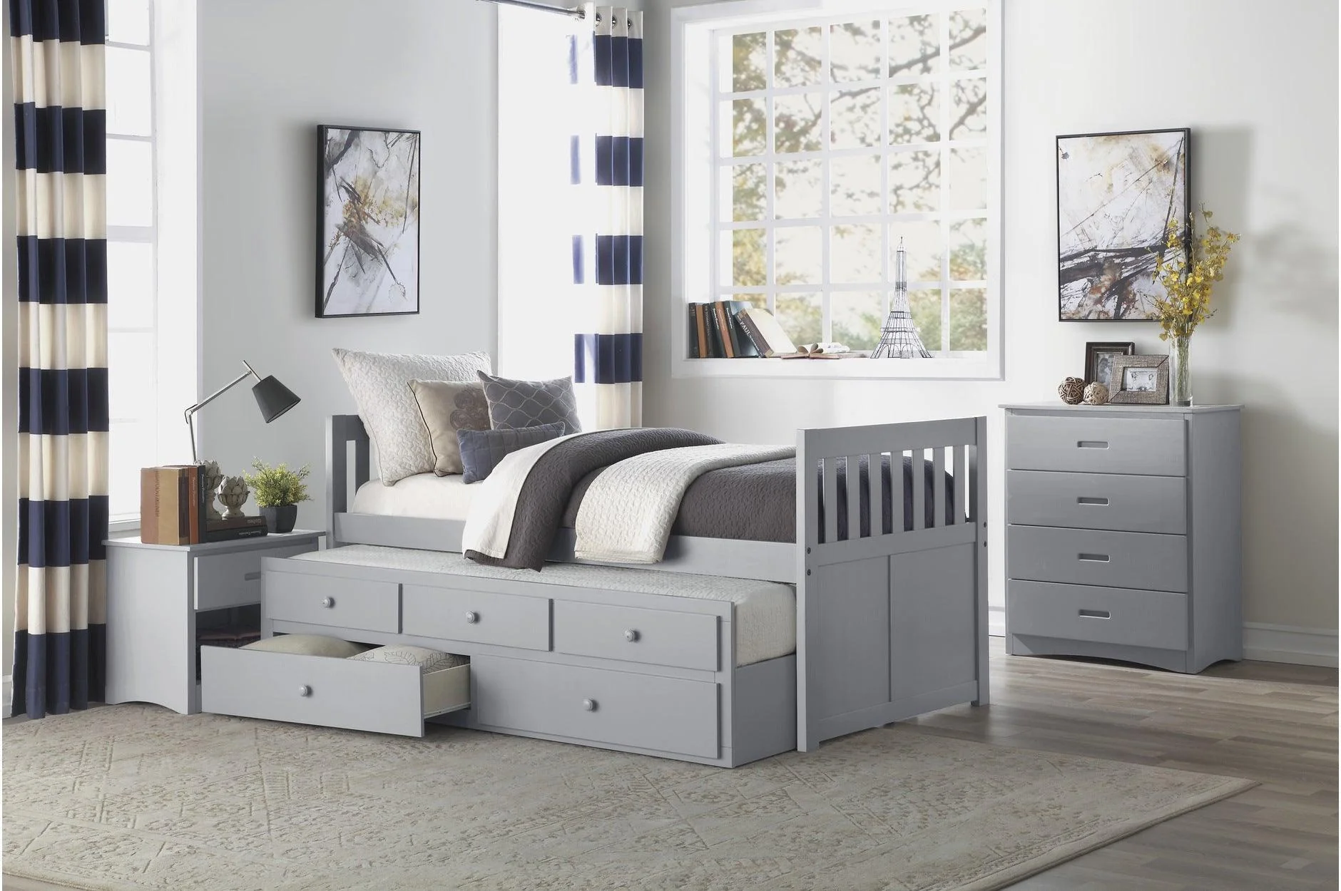 Orion Gray Storage Bedroom Set - Image 3