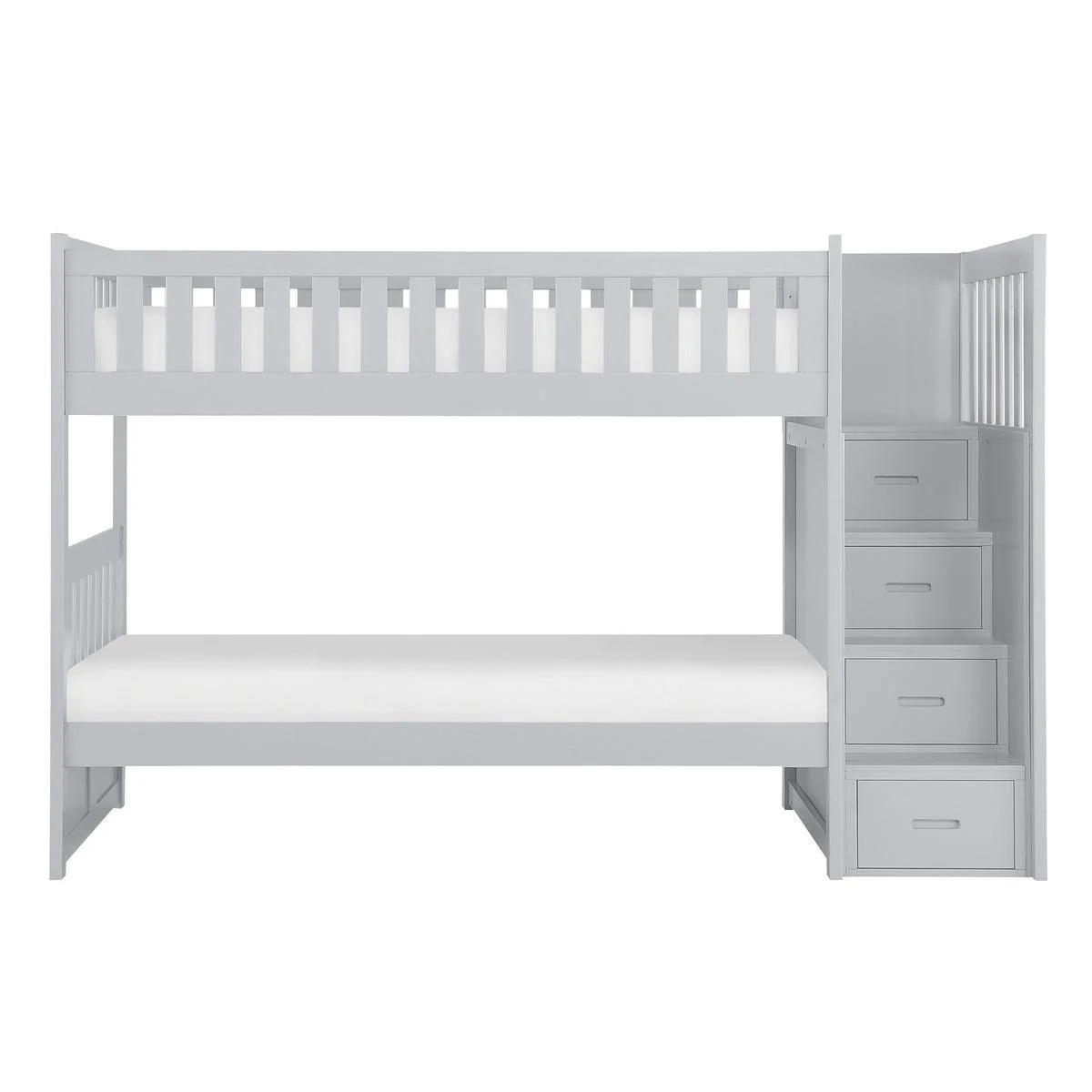 Orion Gray Twin Over Twin Step Bunk Bed - Image 2