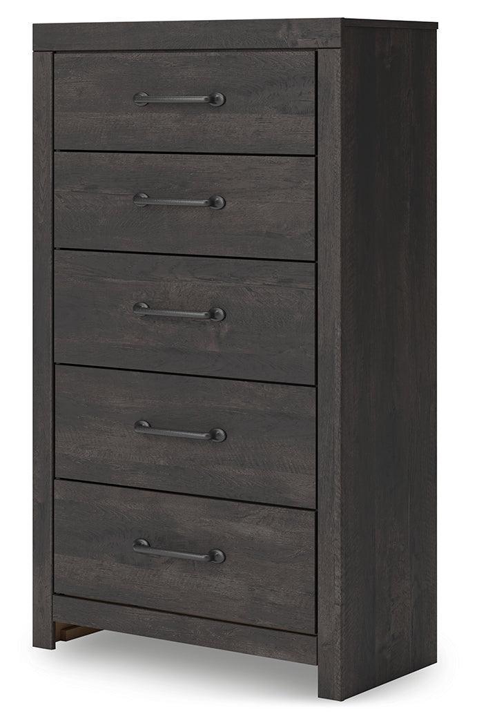 Hollivern Dark Gray Chest of Drawers - Image 3