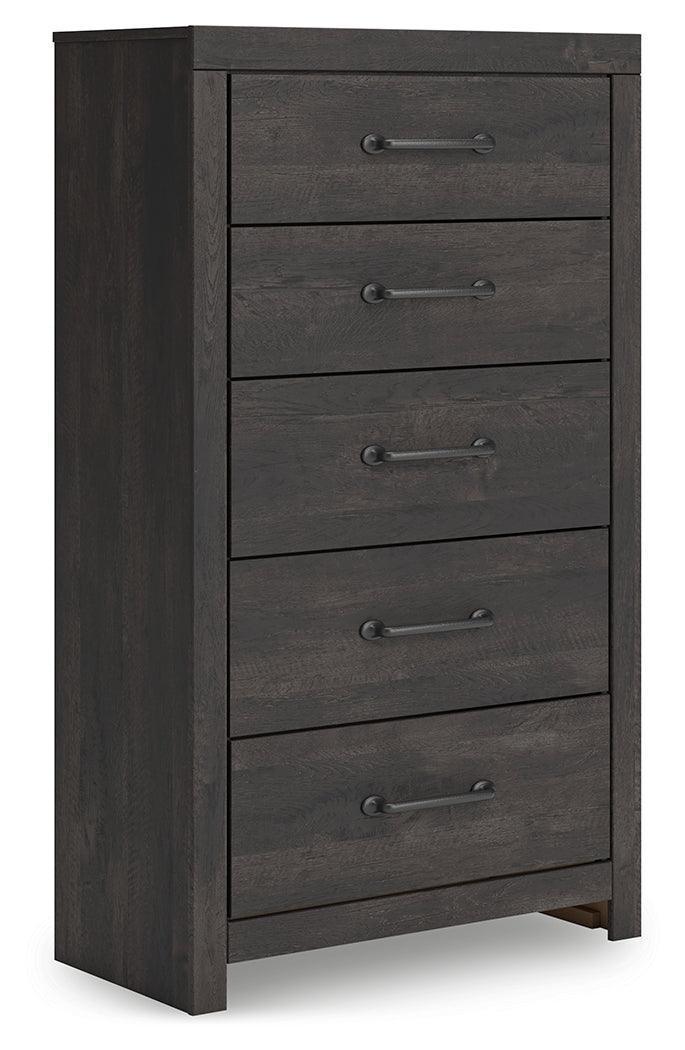 Hollivern Dark Gray Chest of Drawers - Image 2