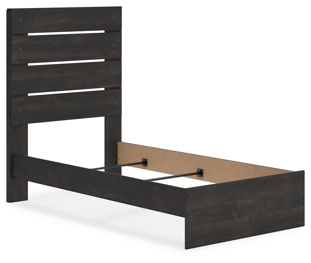 Hollivern Dark Gray Twin Panel Bed - Image 3