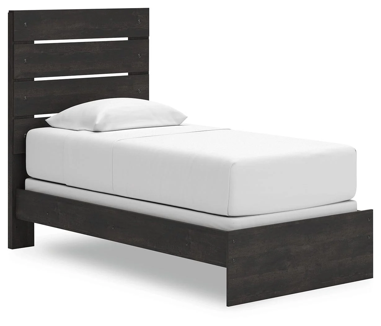 Hollivern Dark Gray Twin Panel Bed - Image 2