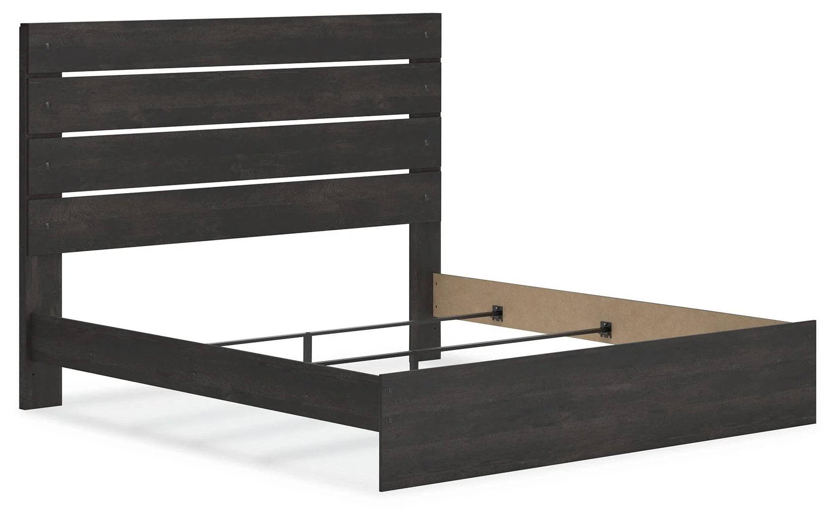 Hollivern Dark Gray King Panel Bed - Image 3
