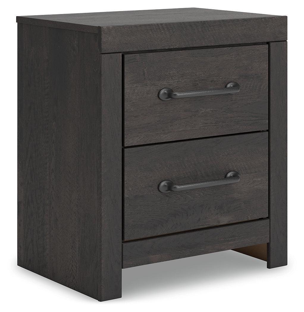 Hollivern Dark Gray Nightstand - Image 2