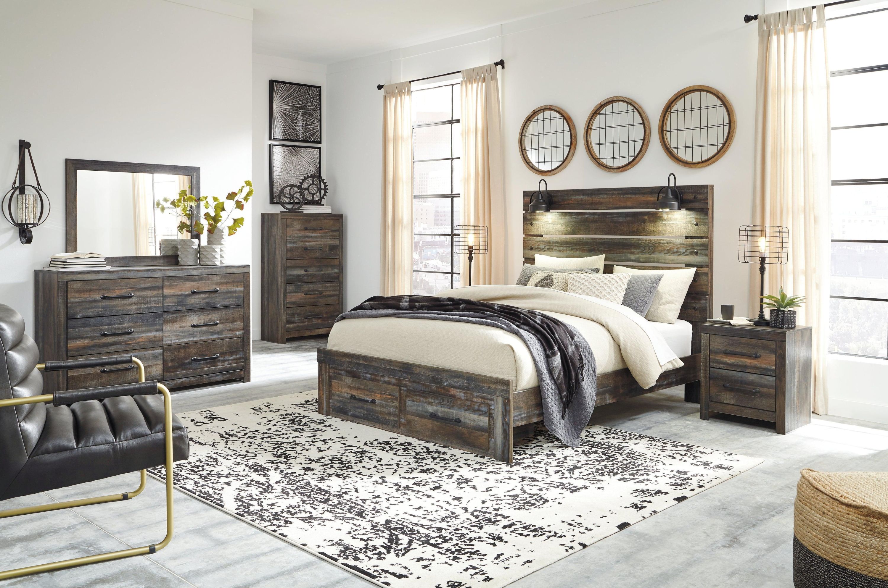 Drystan Multi Queen Panel Bed With 2 Storage Drawers - Image 3