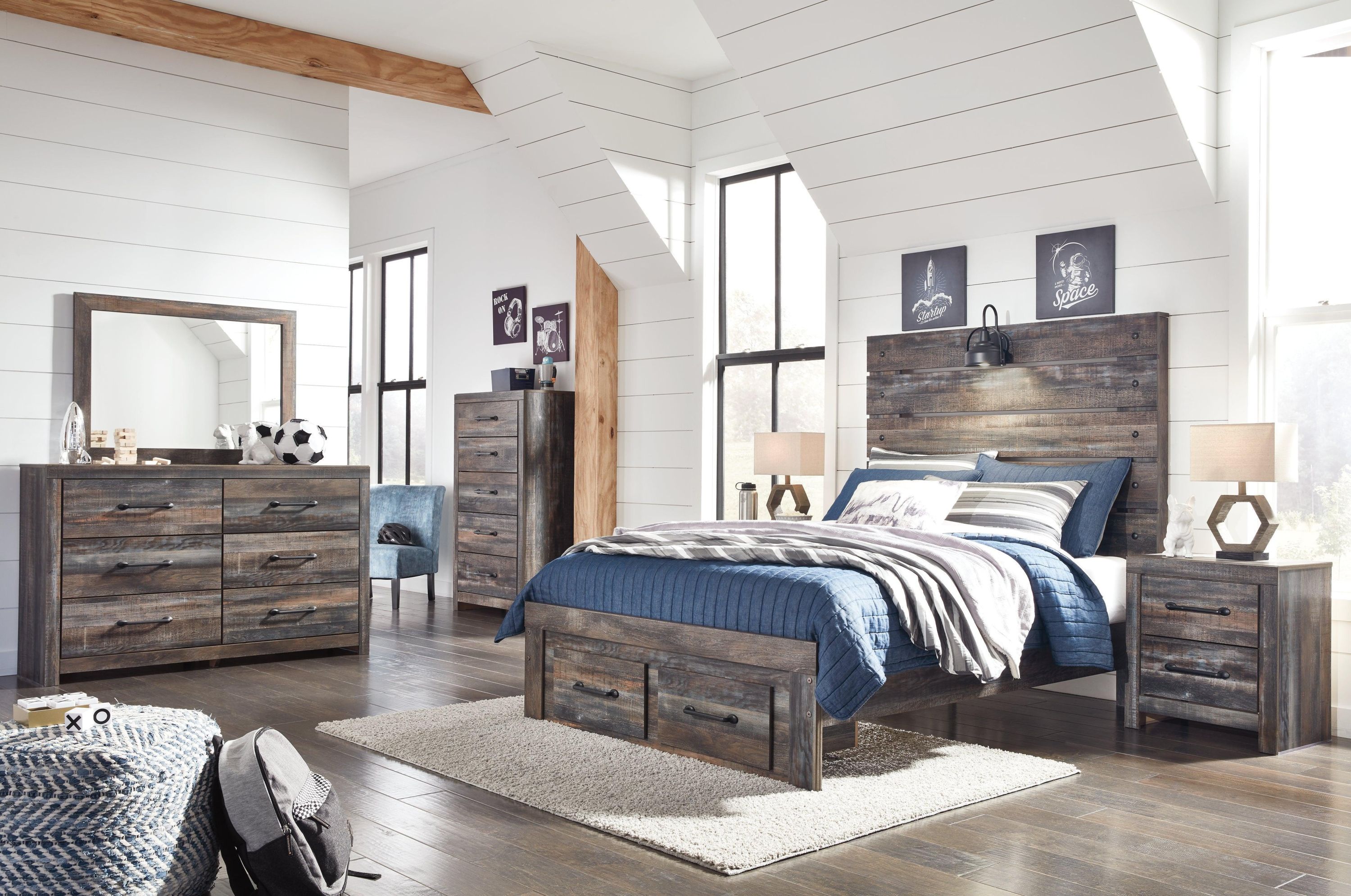 Drystan Multi Full Panel Bed With 2 Storage Drawers - Image 3