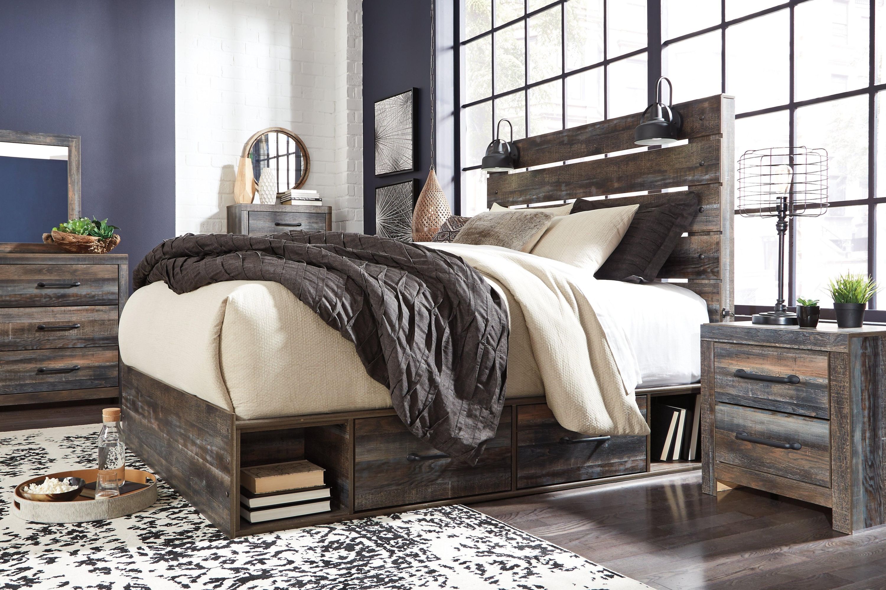 Drystan Multi Queen Panel Bed With 4 Storage Drawers - Image 3